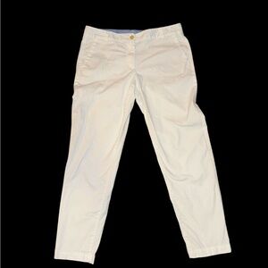 Talbots The Weekend Chino Pants Women’s 6P Petite White Casual Stretch Cotton